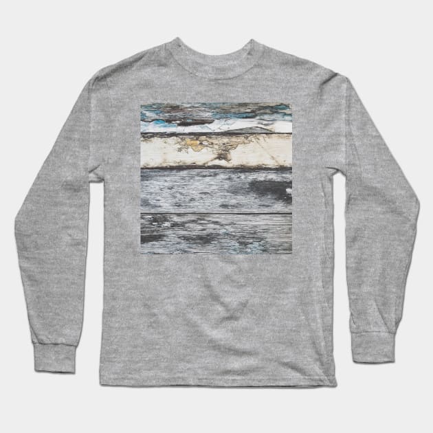 rustic western country farmhouse grey barn wood Long Sleeve T-Shirt by Tina